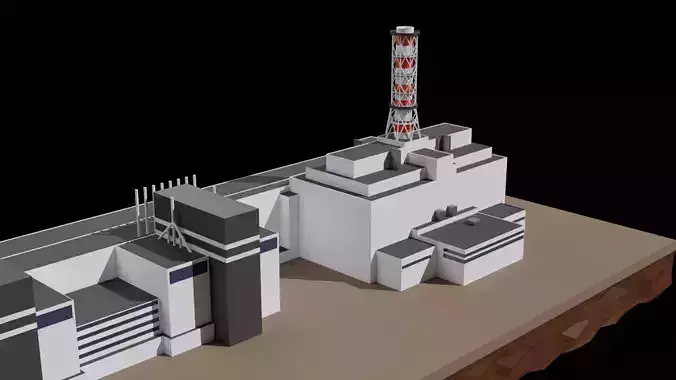 Chernobyl nuclear power plant 3D model