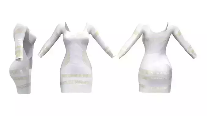 Gold Print Shift Dress