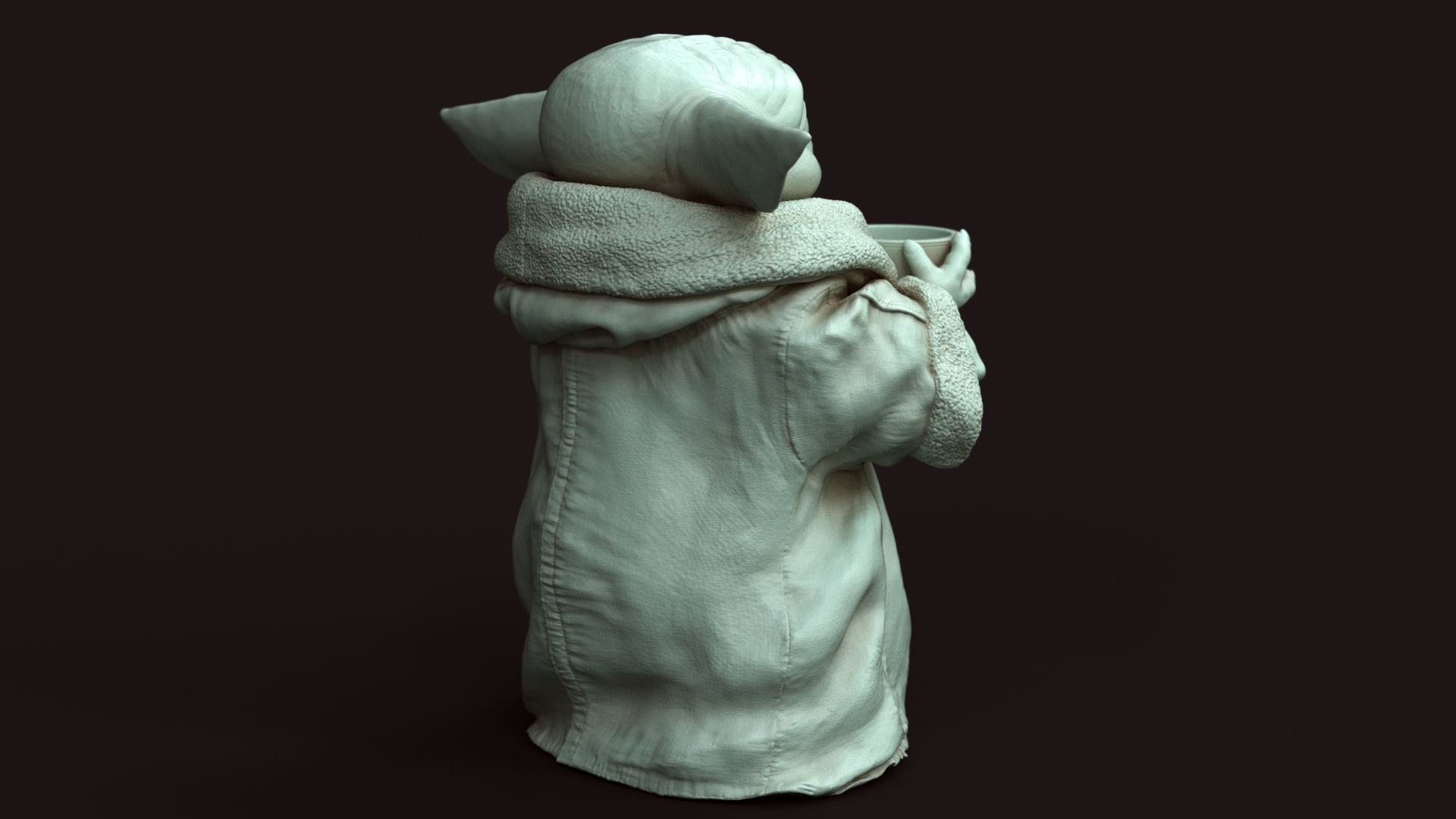 GROGU Baby Yoda bowl Printable 3D Model 3D print model_18