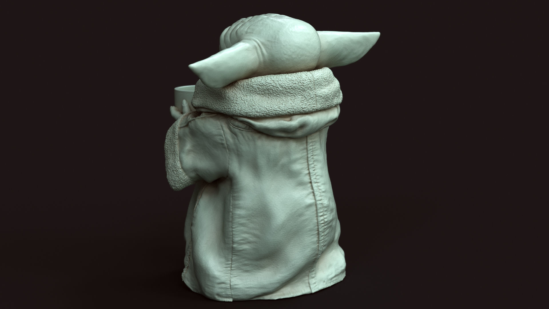 GROGU Baby Yoda bowl Printable 3D Model 3D print model_22