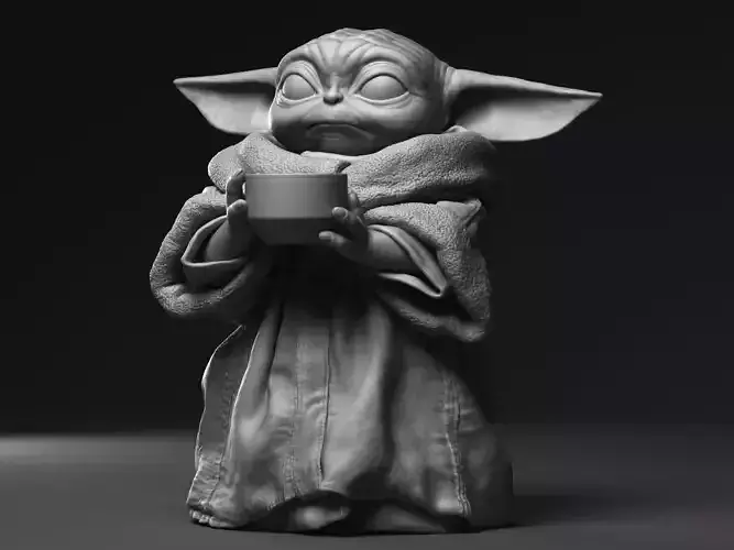 GROGU Baby Yoda bowl Printable 3D Model 3D print model