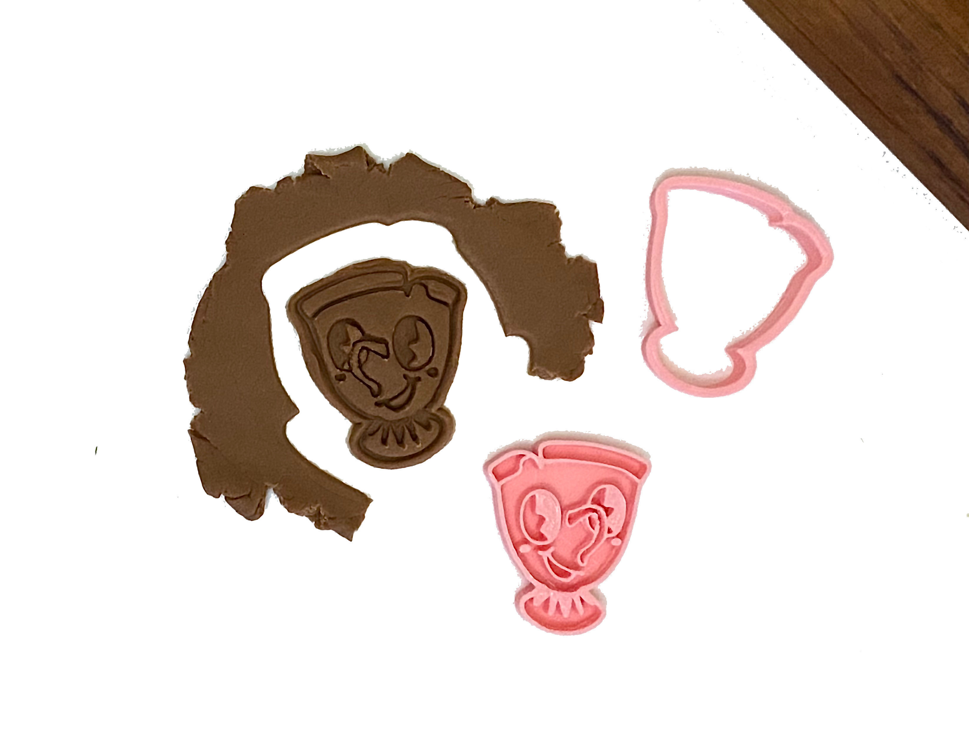 BEAUTY AND THE BEAST - CHIP COOKIE CUTTER STAMP 3D print model_2