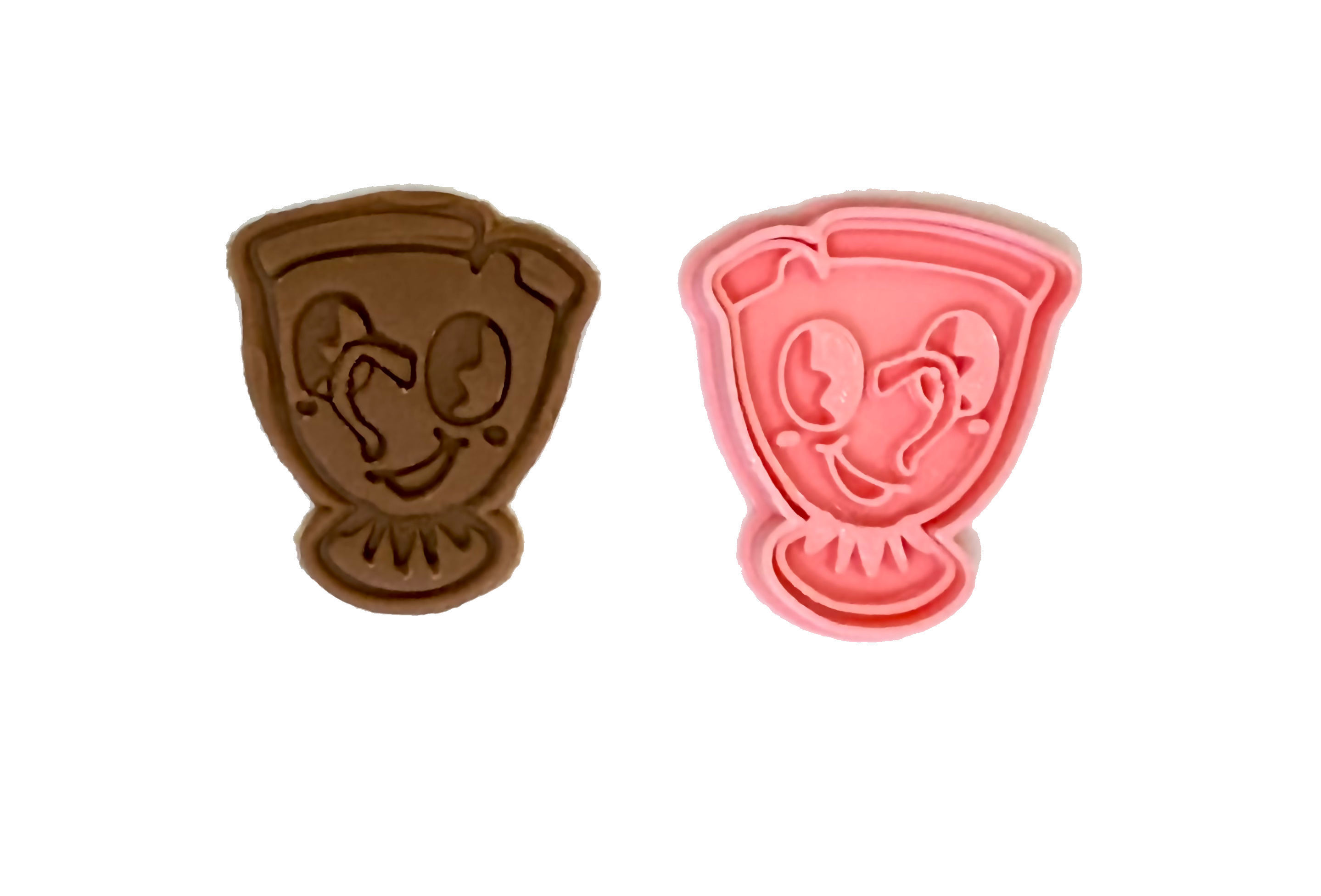 BEAUTY AND THE BEAST - CHIP COOKIE CUTTER STAMP 3D print model_1