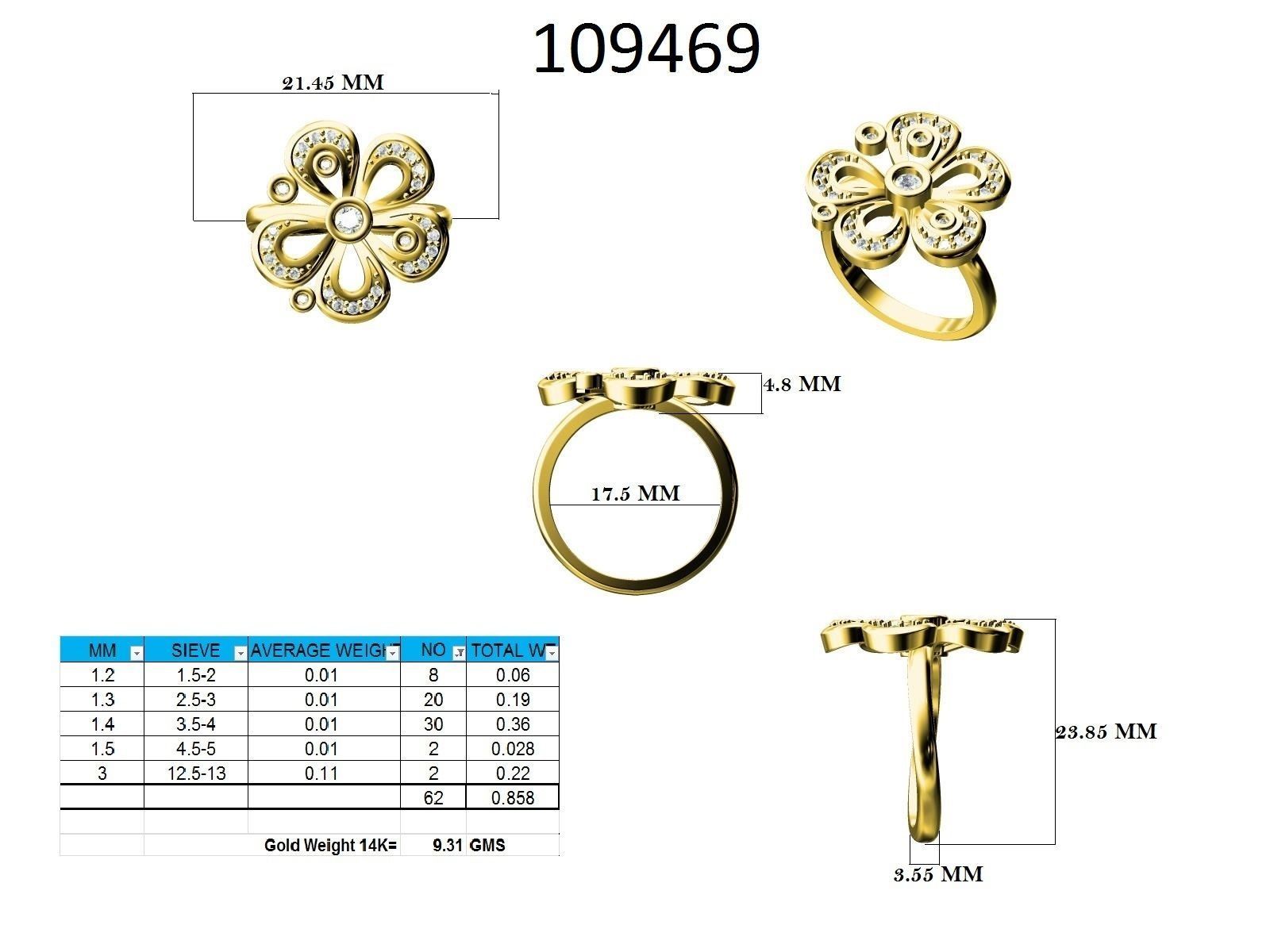 Ring - 109469 3D print model_12