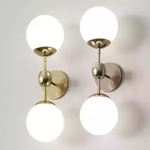 Roll and Hill Modo Sconce 2 Globes Wall Lamp