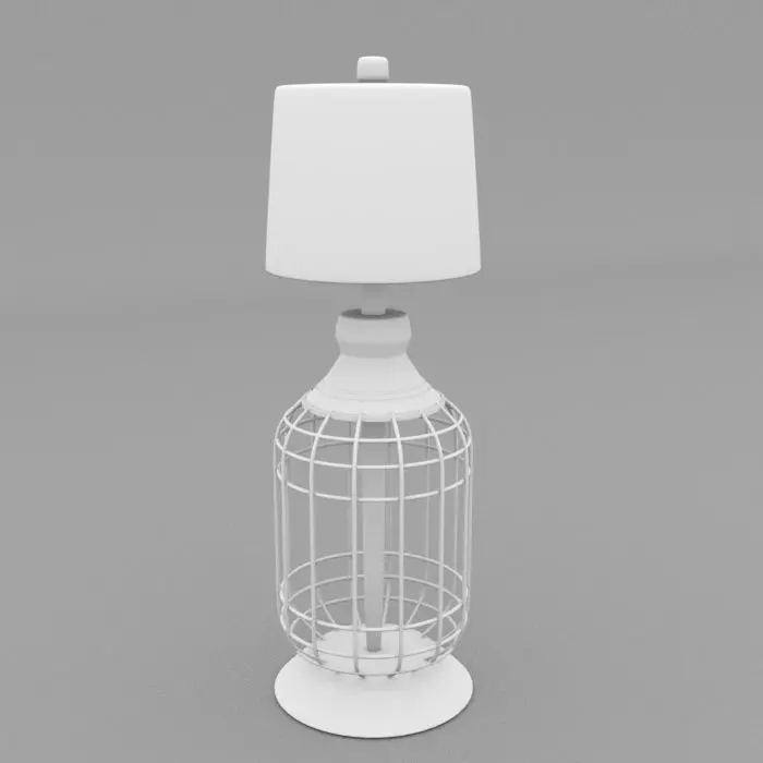 Merra-25-5-in-Black-Cage-Table-Lamp lamp with cage Free 3D model