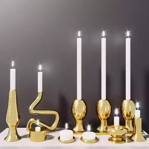 Golden Candles holders