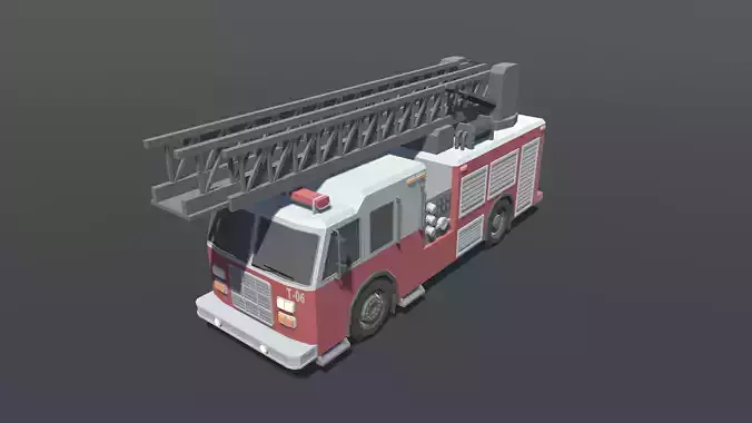 Fire Truck Lowpoly