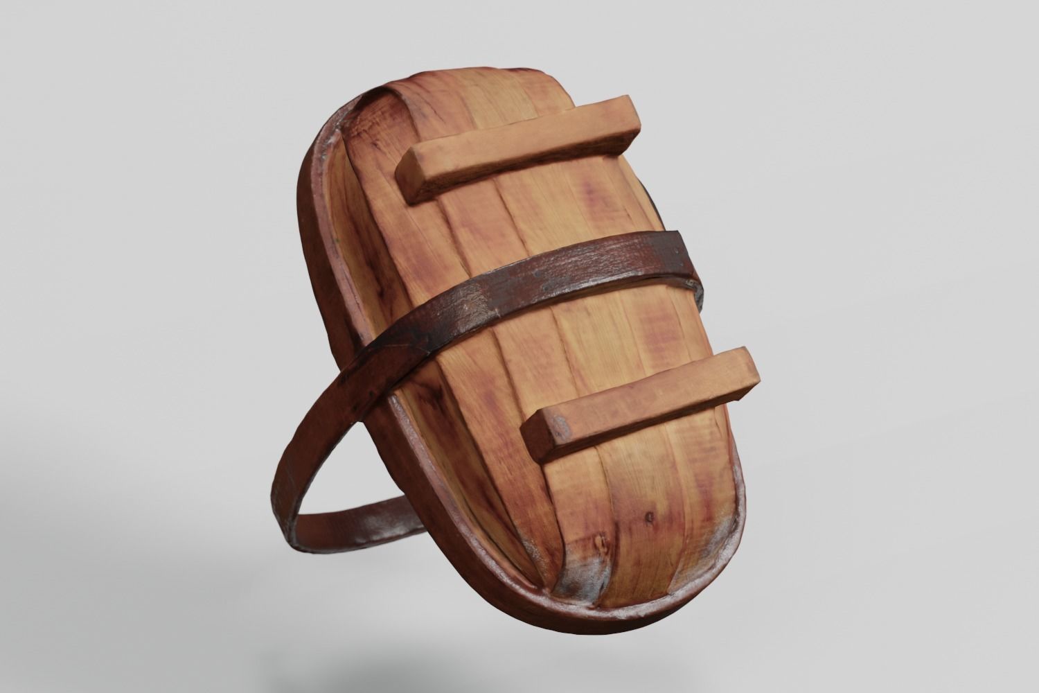 Wooden Garden Trug  photogrammetry scan PBR 4K textures Low-poly 3D model_6