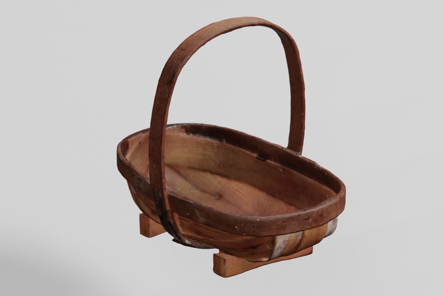 Wooden Garden Trug  photogrammetry scan PBR 4K textures Low-poly 3D model_8