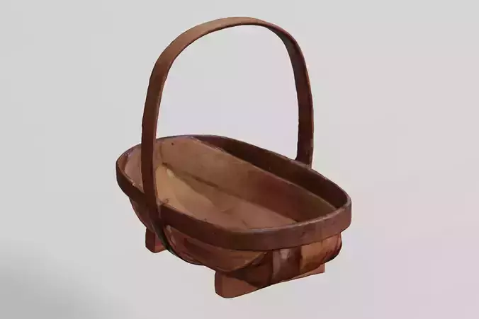 Wooden Garden Trug  photogrammetry scan PBR 4K textures