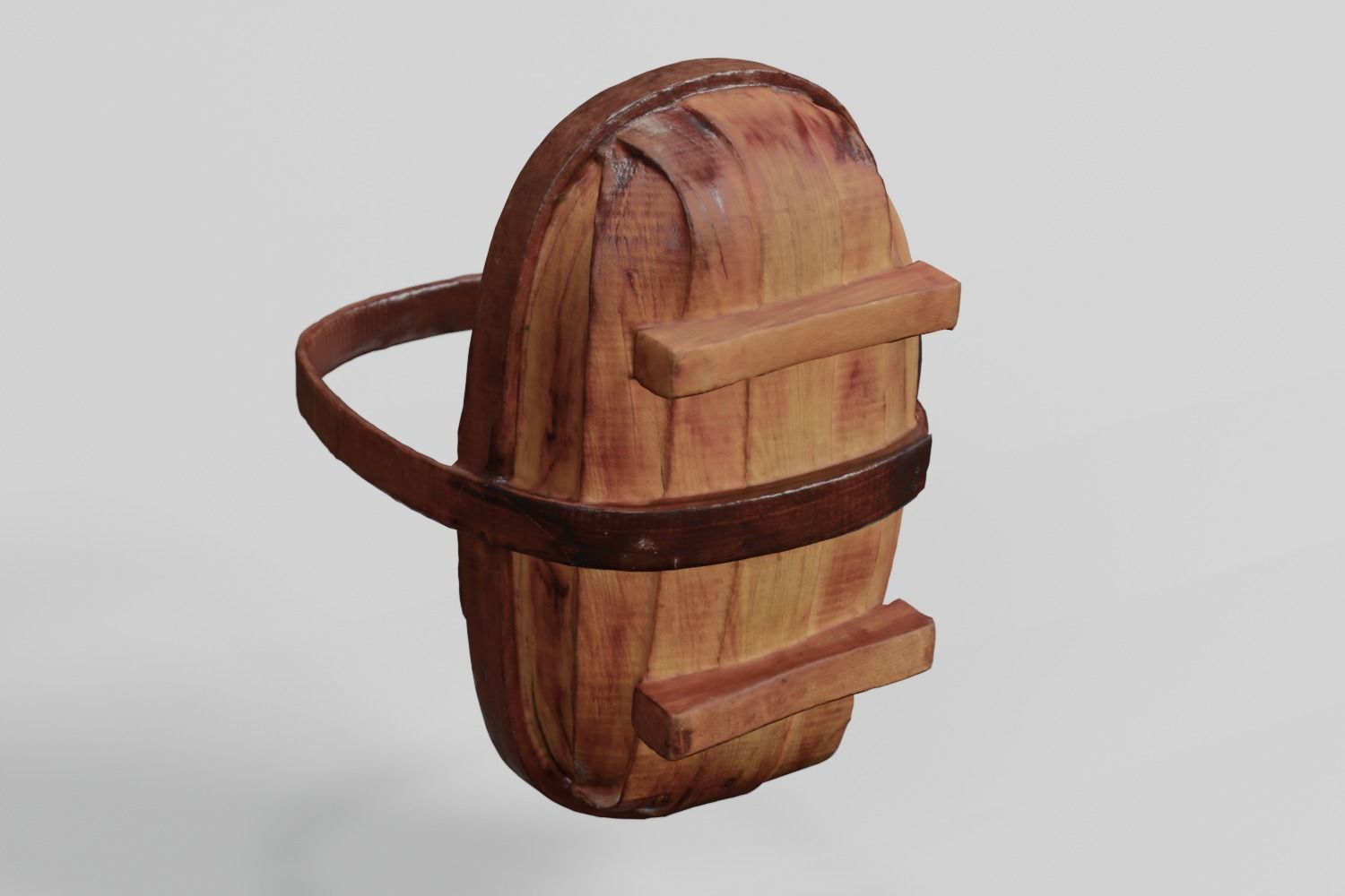 Wooden Garden Trug  photogrammetry scan PBR 4K textures Low-poly 3D model_7