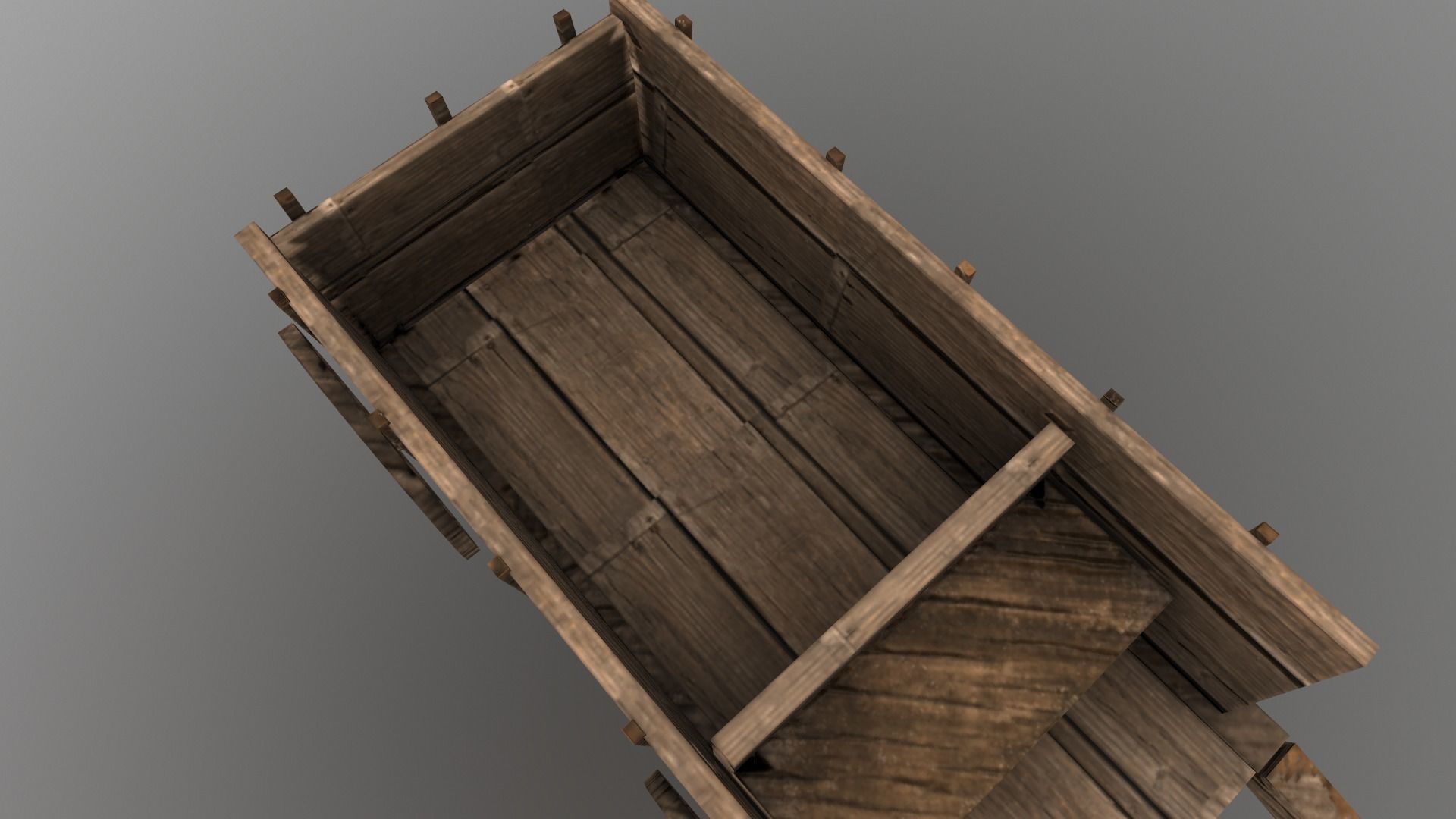  Medieval Cart  Low-poly 3D model_10