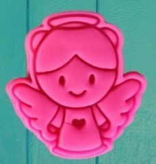 ANGELS gold angel with heart 3D print model_4