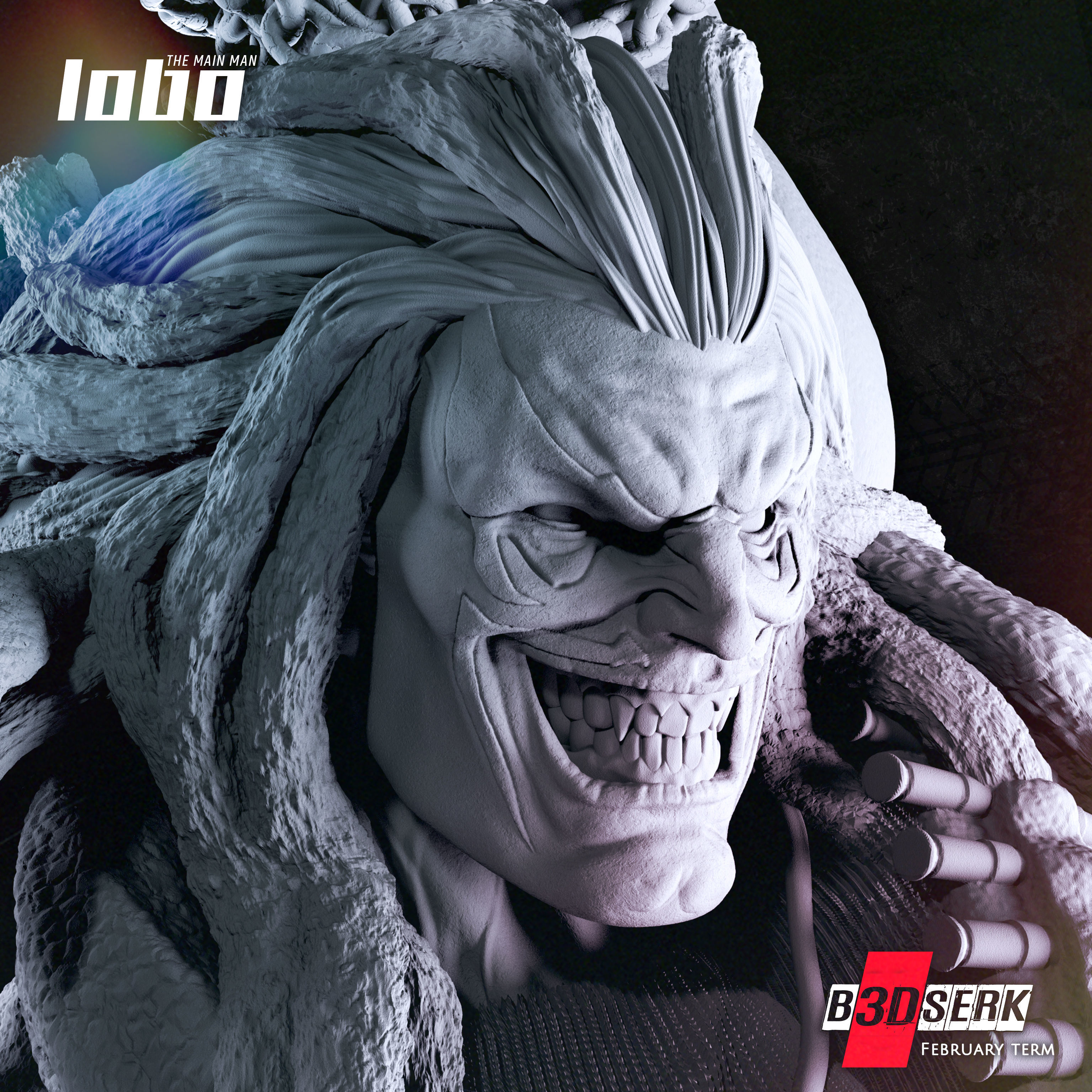 B3DSERK Lobo 3d Sculpture tested and ready for printing 3D print model_2