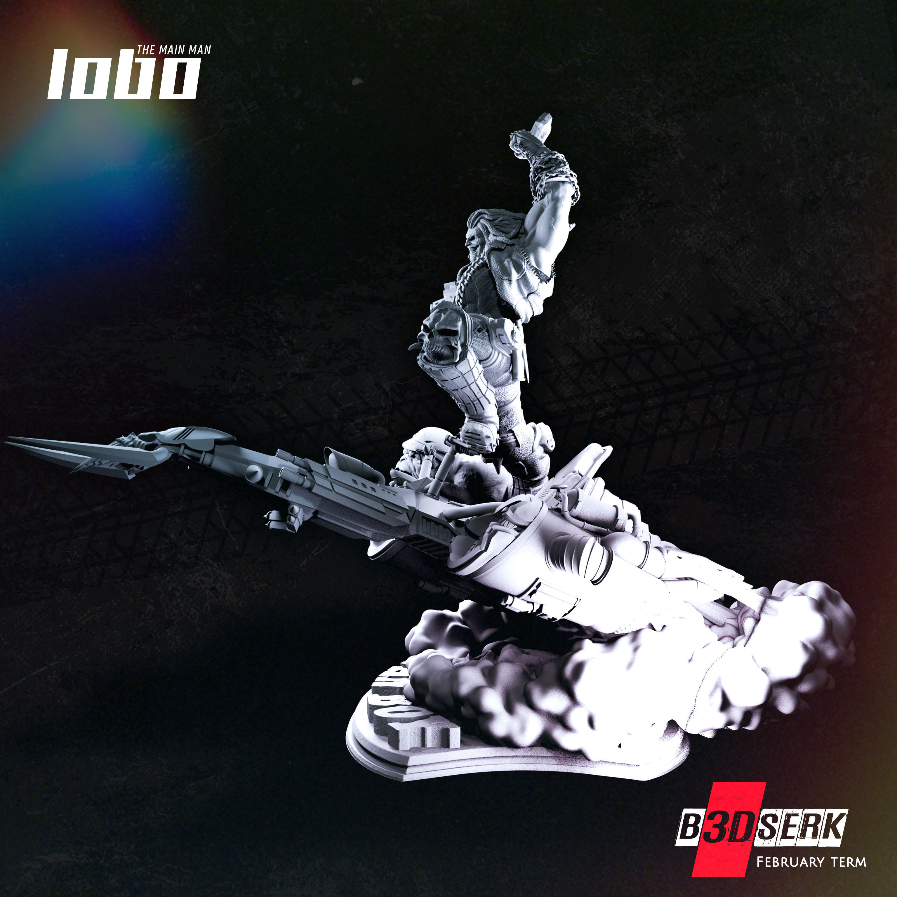 B3DSERK Lobo 3d Sculpture tested and ready for printing 3D print model_9