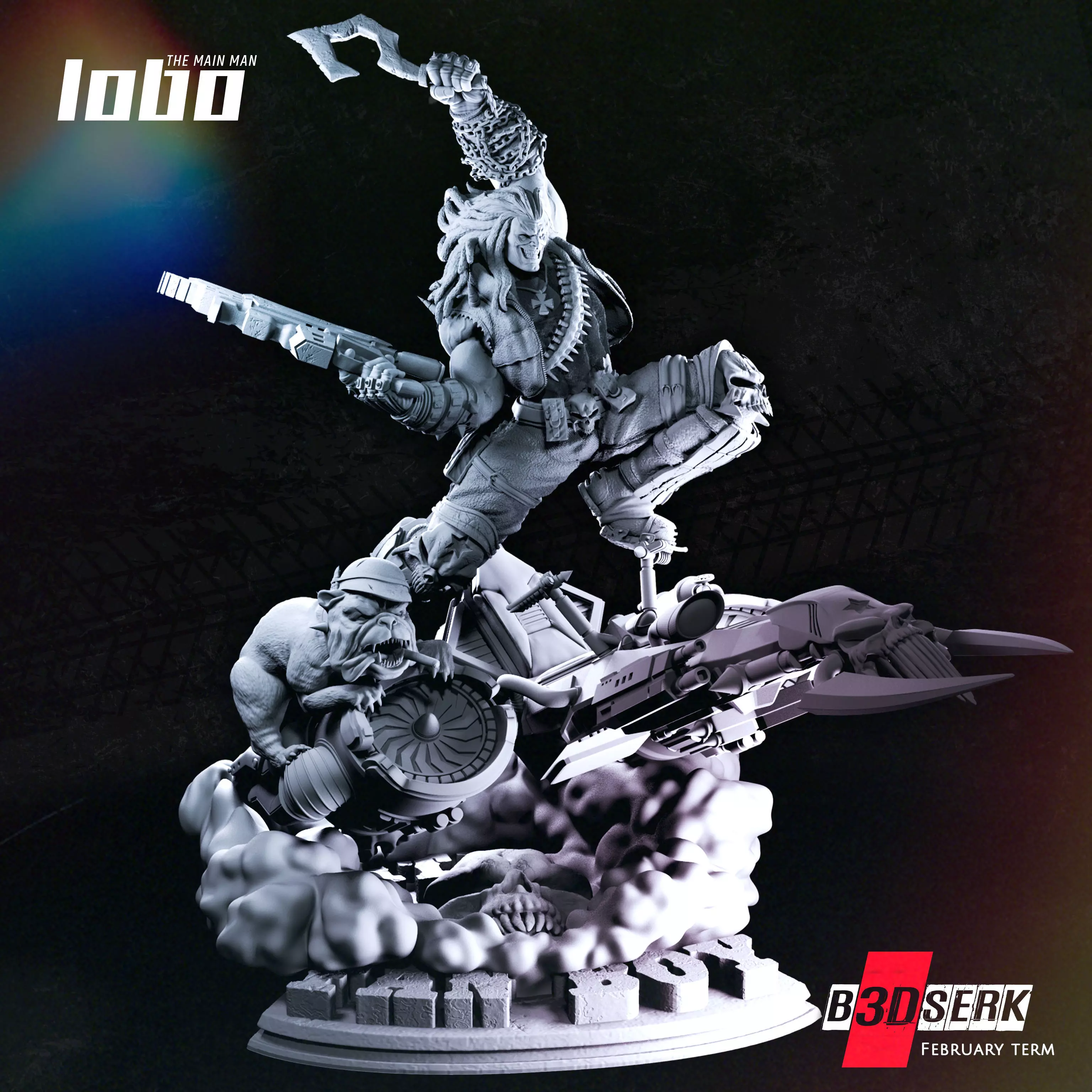 B3DSERK Lobo 3d Sculpture tested and ready for printing 3D print model_0