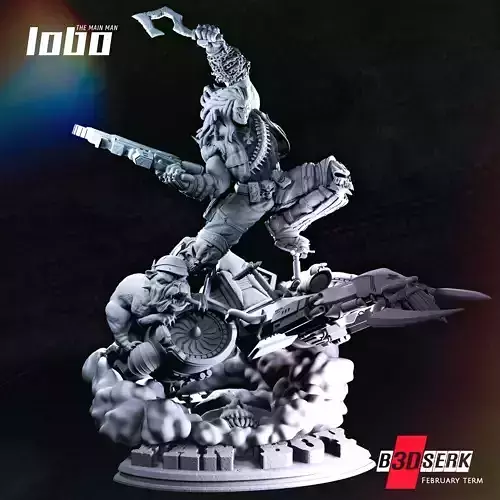B3DSERK Lobo 3d Sculpture tested and ready for printing