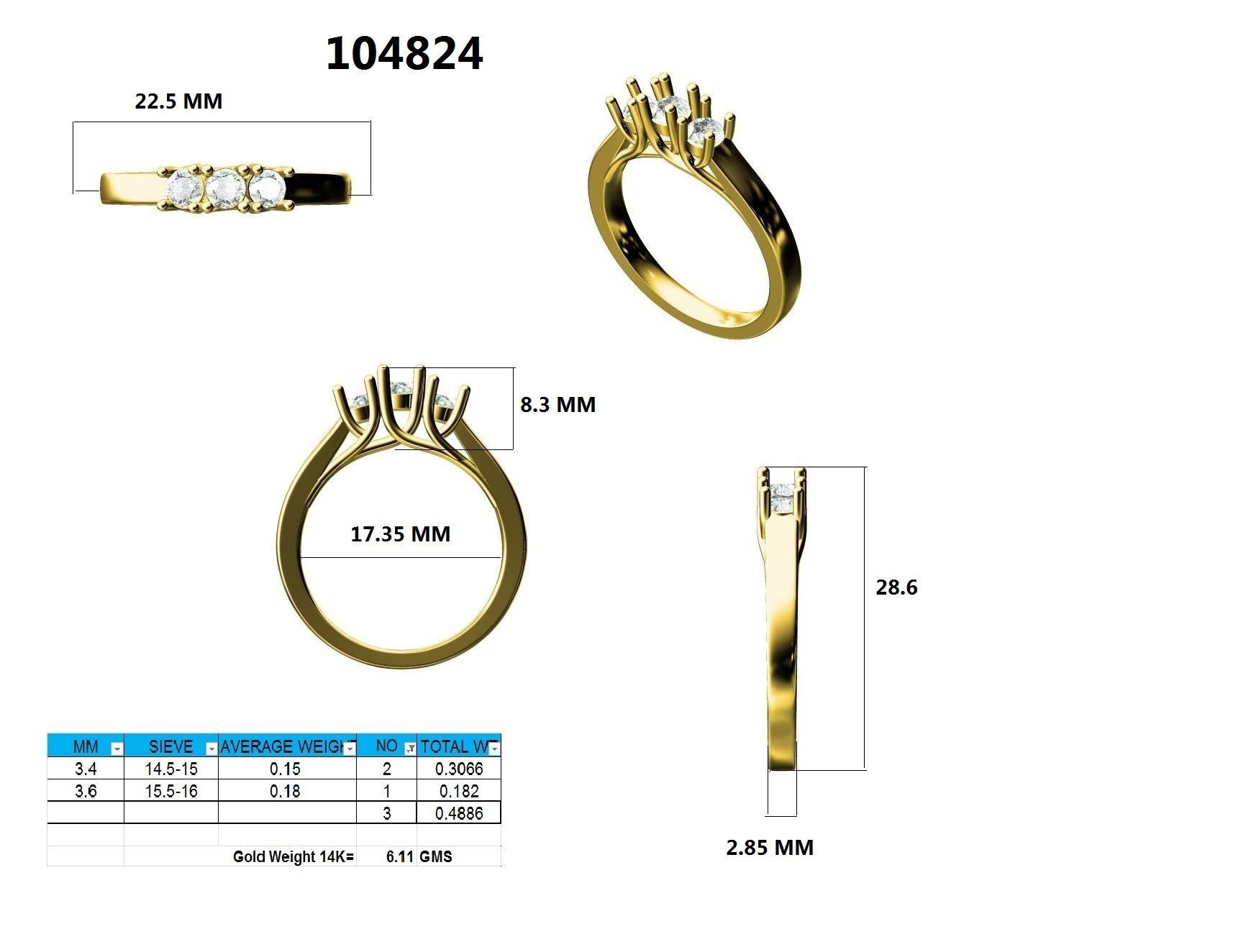 Ring - 104824 3D print model_12