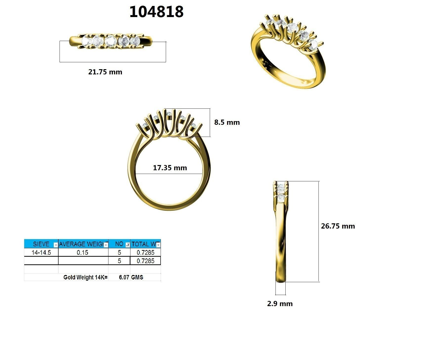 Ring - 104818 3D print model_12