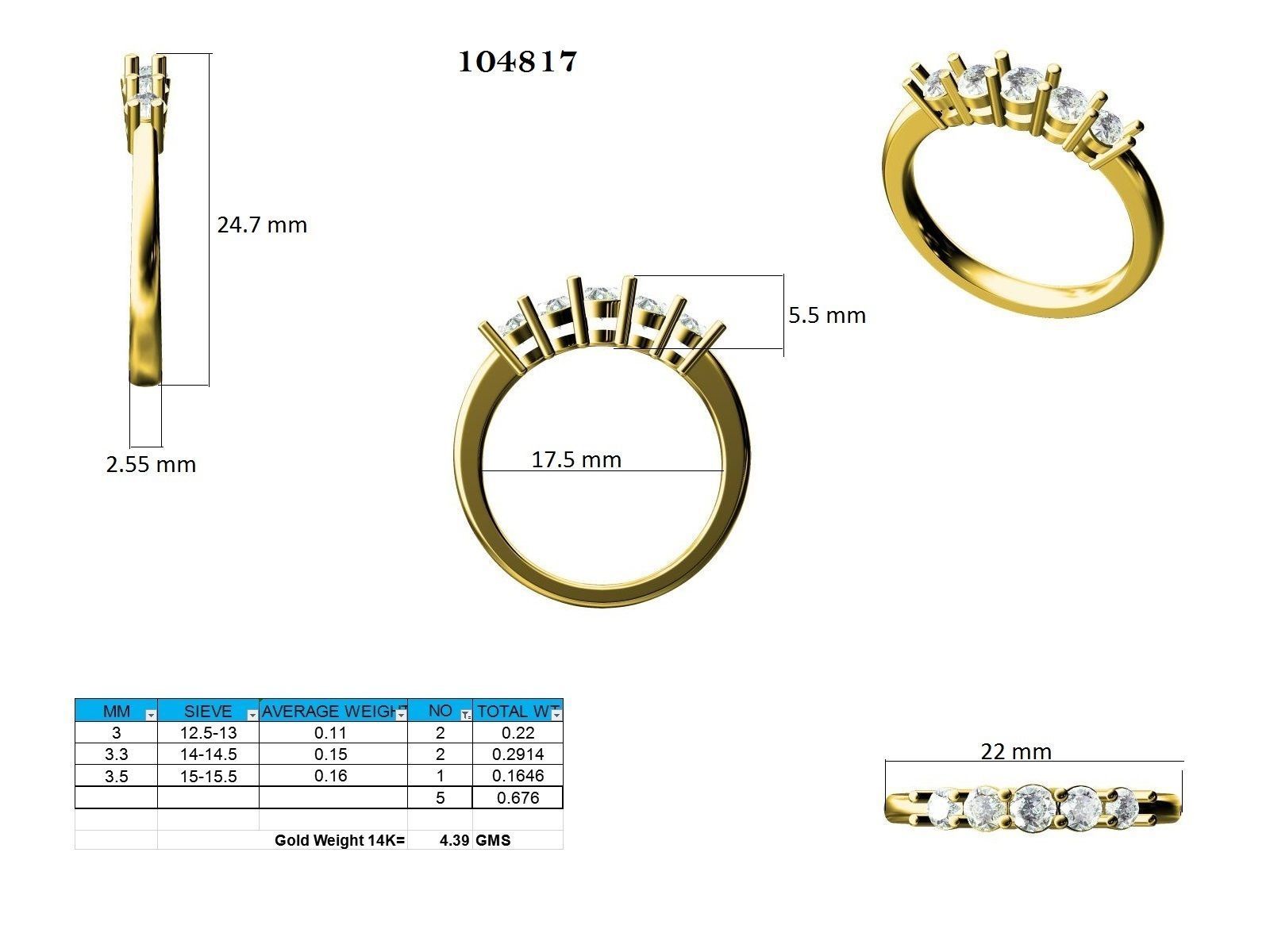 Ring - 104817 3D print model_12
