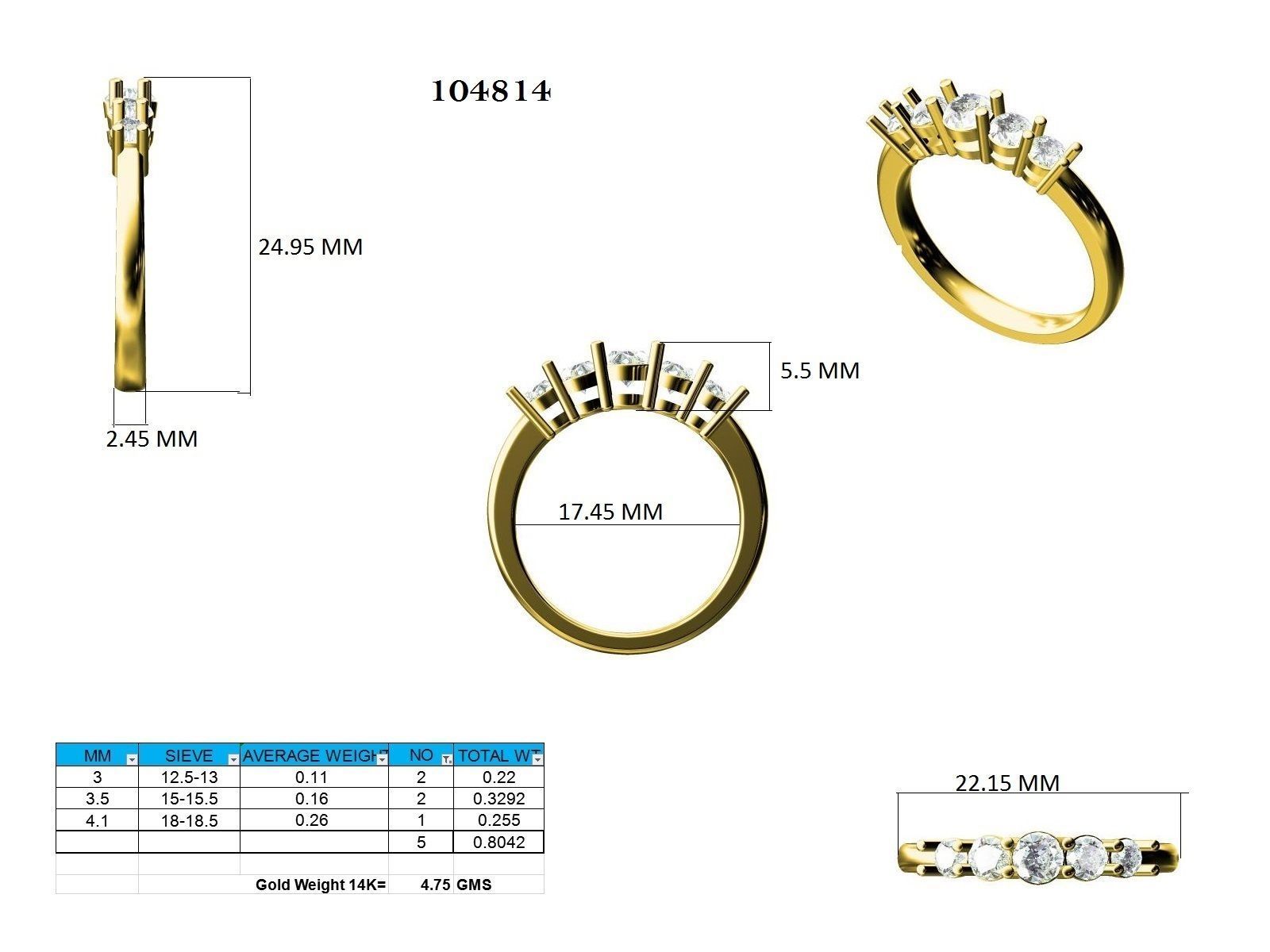 Ring - 104814 3D print model_12