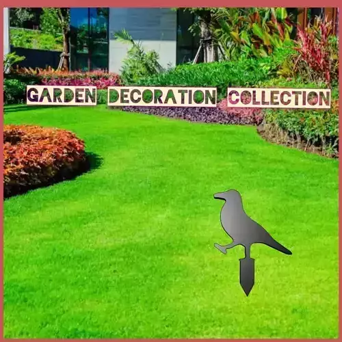 Wonderful Artificial Crow Home and Garden Outdoor Lawn Decor 3D model
