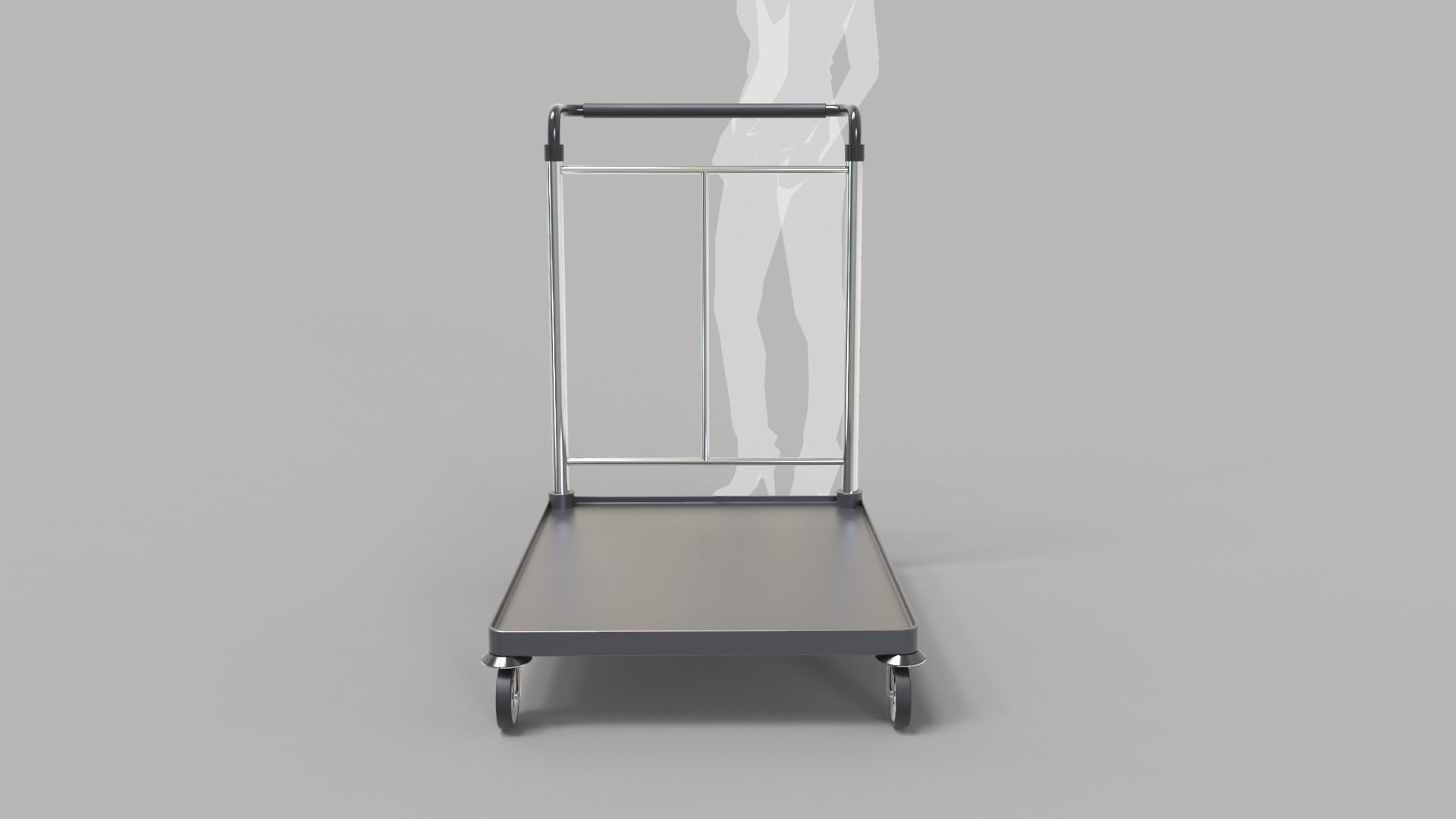 Luggage Trolley 2 3D model_2