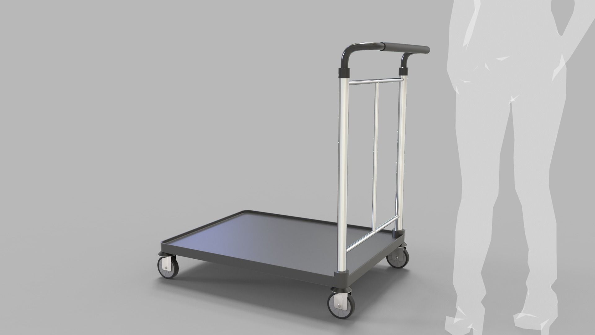 Luggage Trolley 2 3D model_4