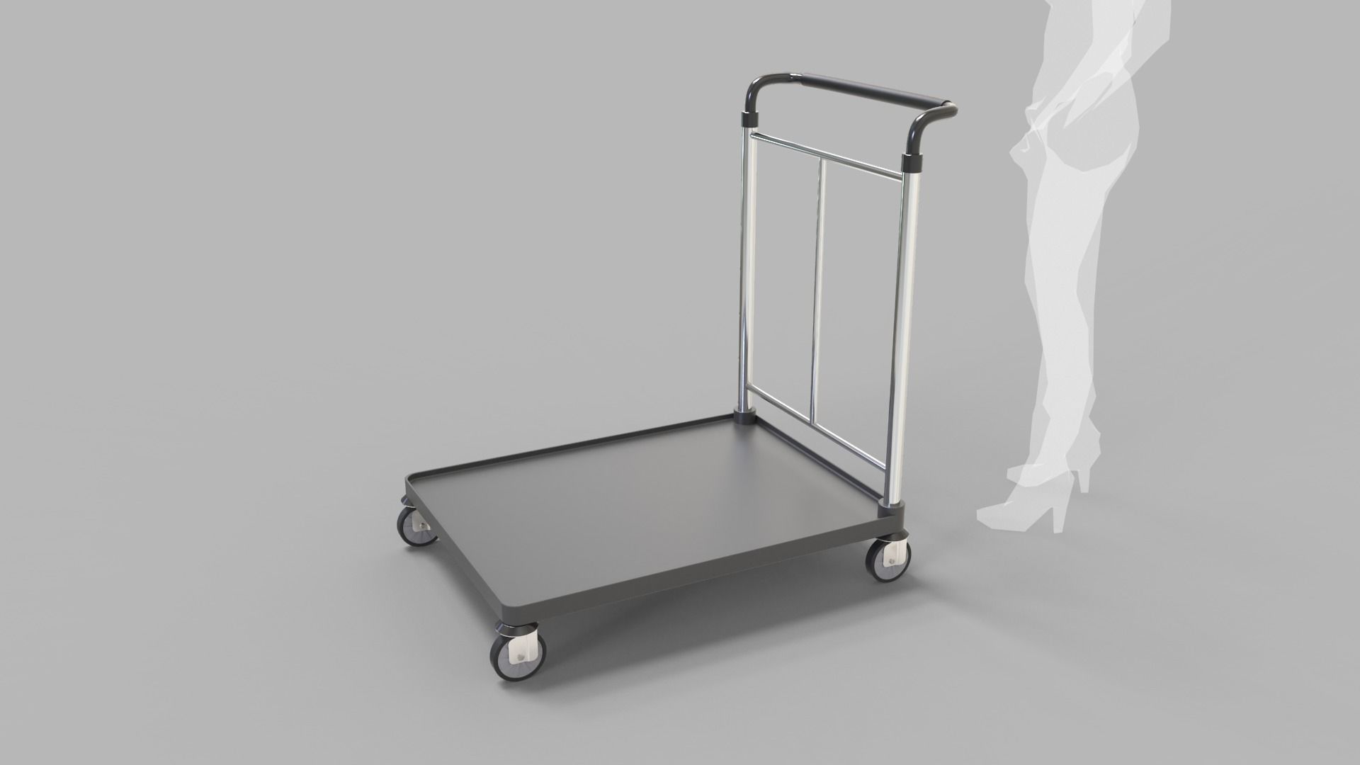 Luggage Trolley 2 3D model_3