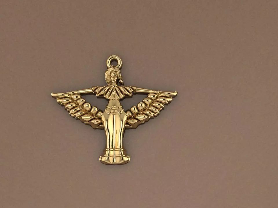 pandent egyptian angel charm 3D print model_0