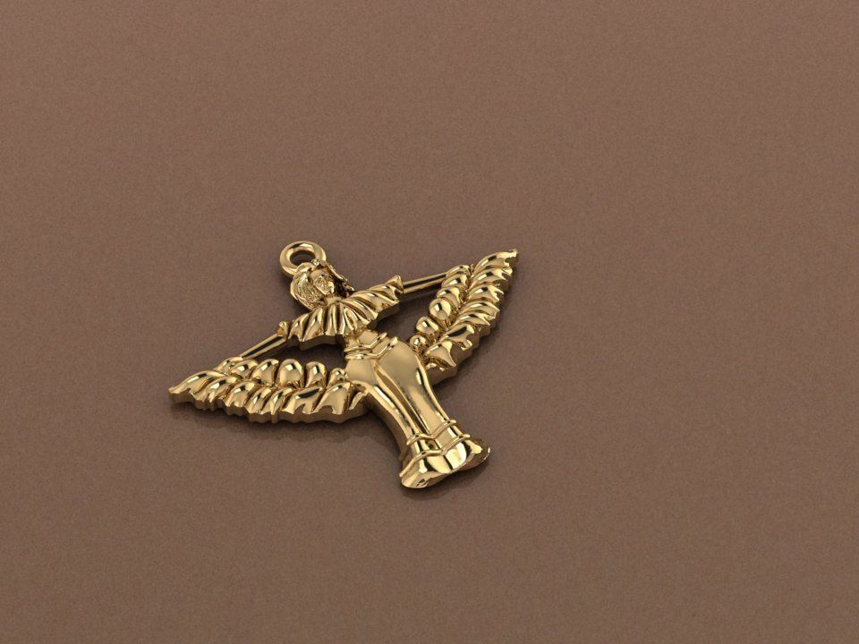 pandent egyptian angel charm 3D print model_22