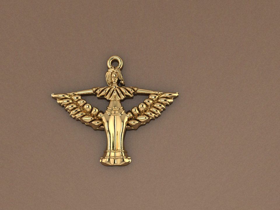 pandent egyptian angel charm 3D print model_10