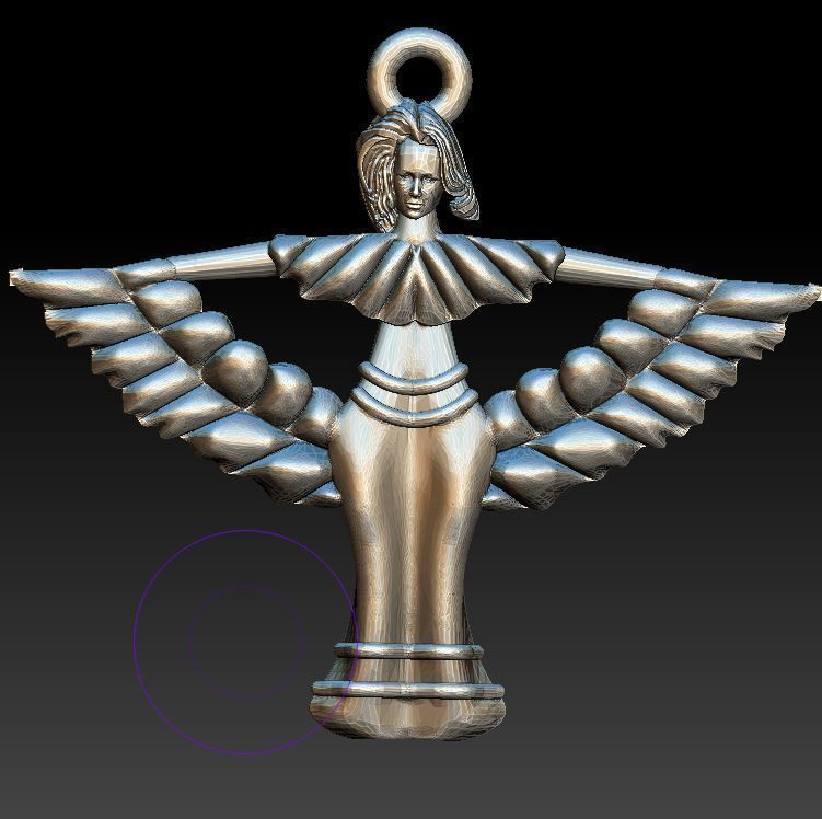 pandent egyptian angel charm 3D print model_36