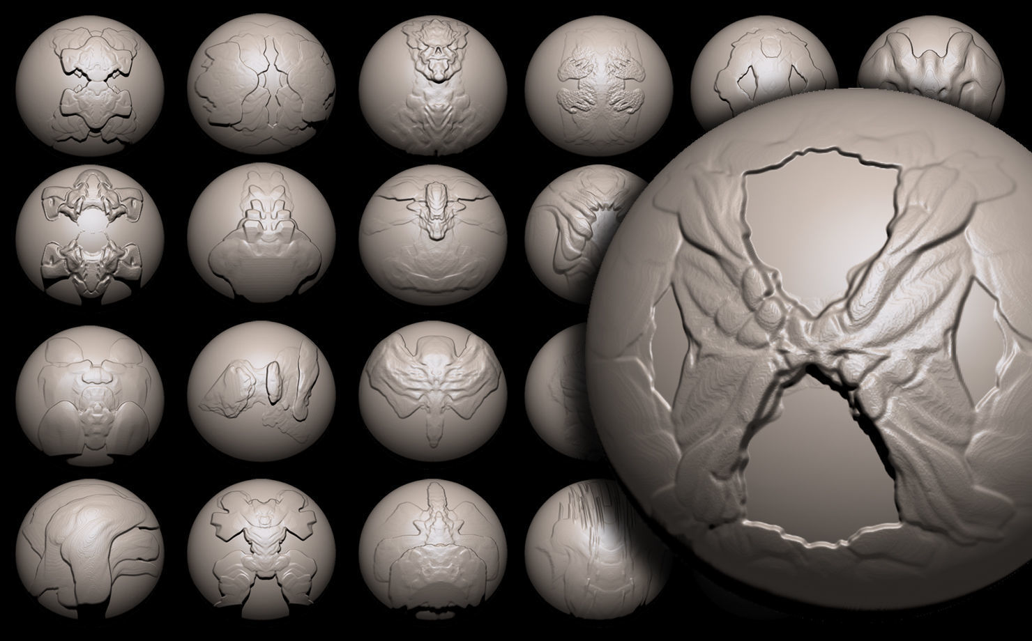 22 Alphas For Creatures-Monsters BlockOut Texture_5