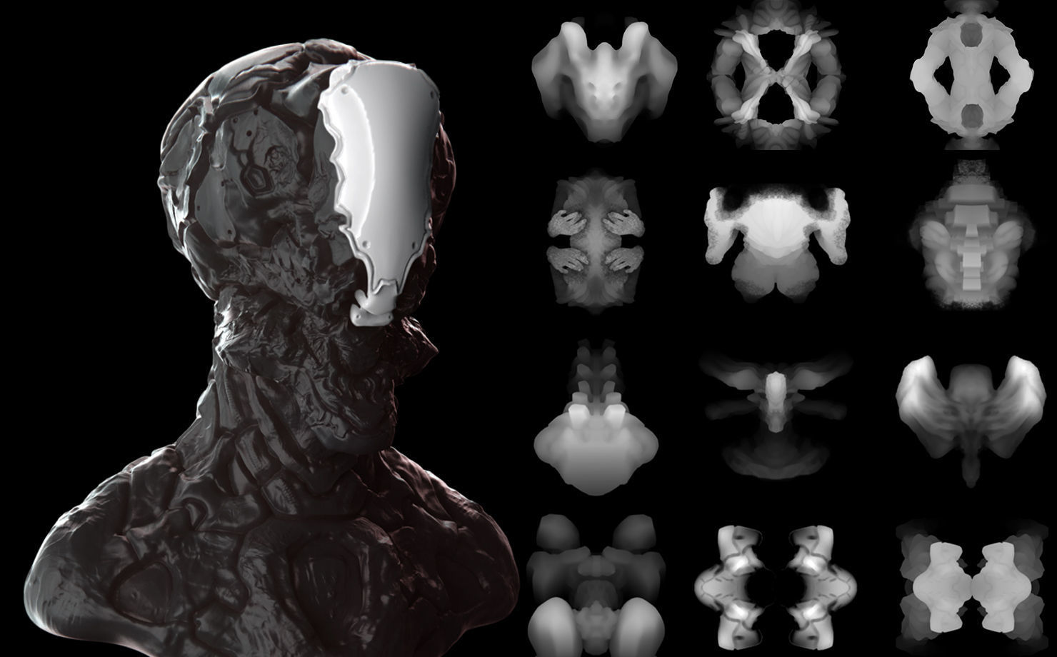 22 Alphas For Creatures-Monsters BlockOut Texture_4