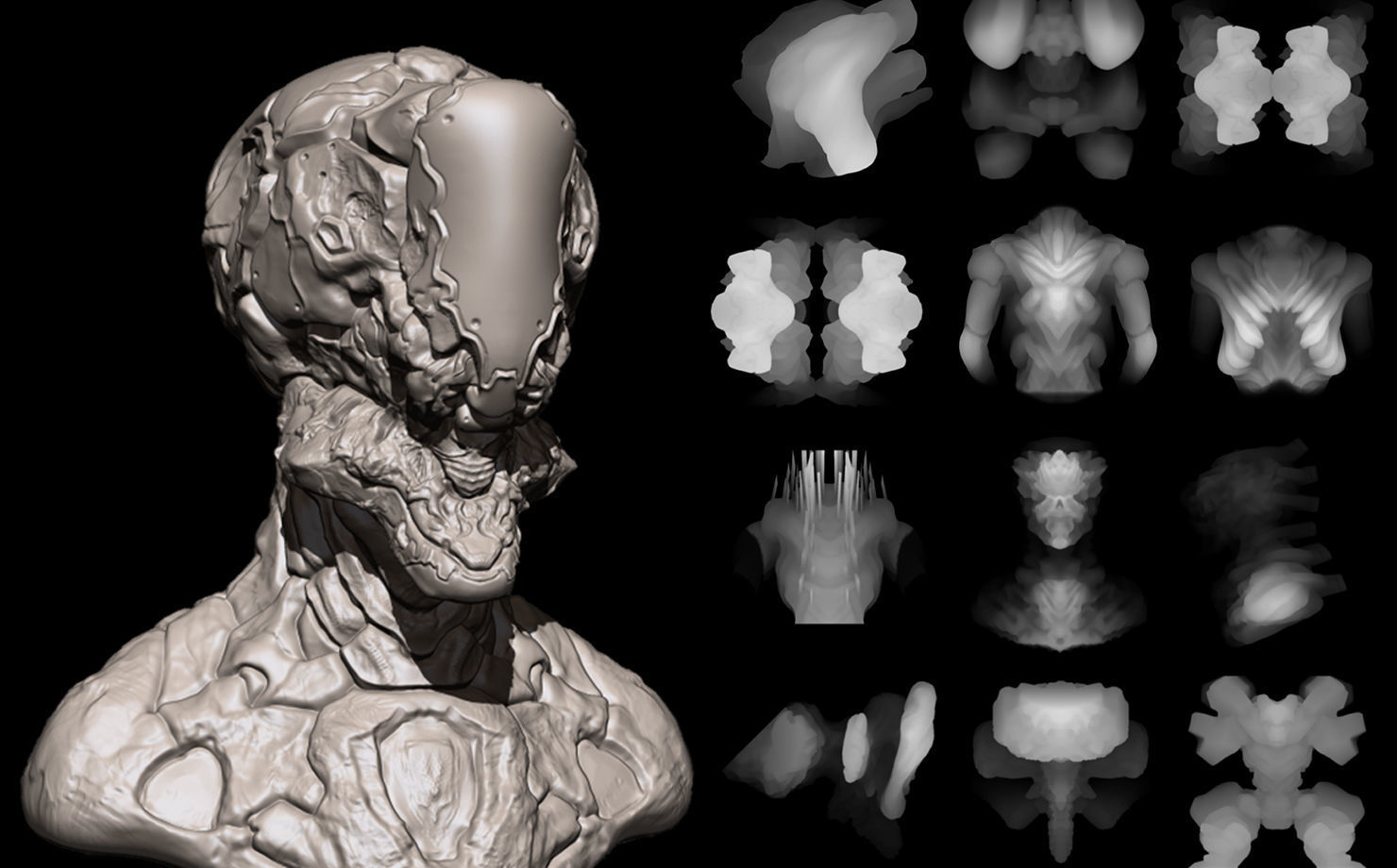 22 Alphas For Creatures-Monsters BlockOut Texture_3