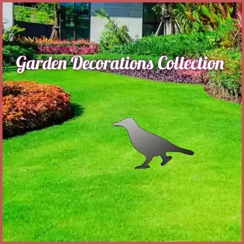 Wonderful Artificial Crow Home and Garden Outdoor Lawn Decor 3D model