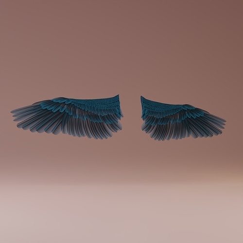 Wings - Low-poly 3D model angel wing Low-poly 3D model