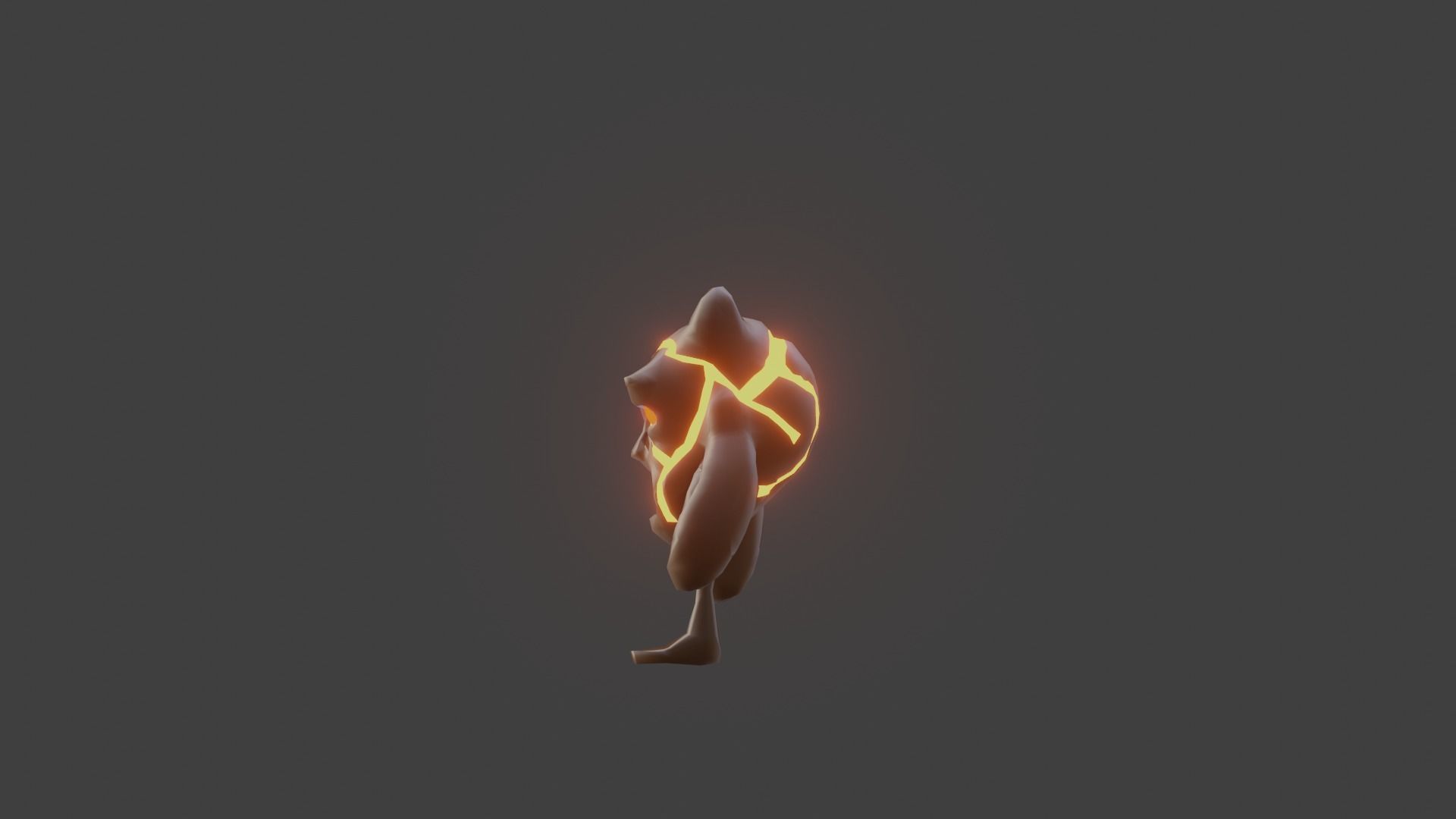 Elemental Monster Low-poly 3D model_2