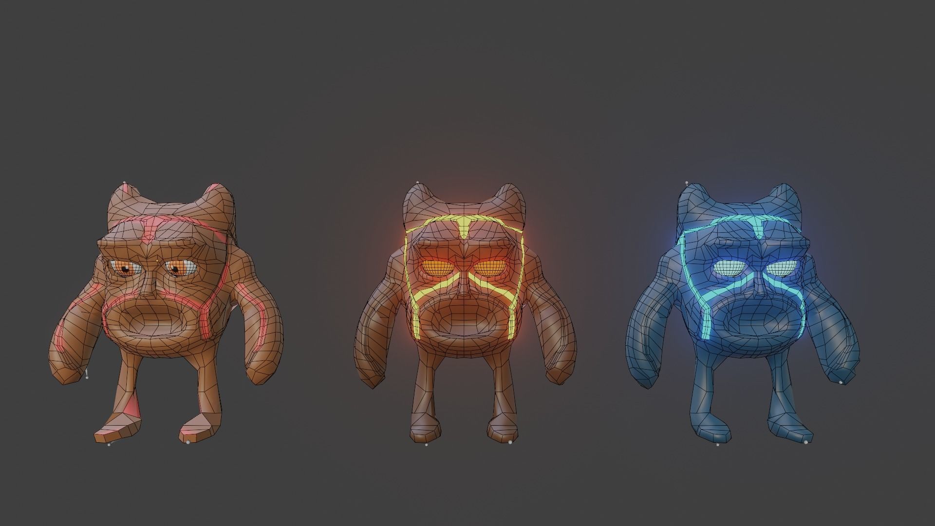 Elemental Monster Low-poly 3D model_4