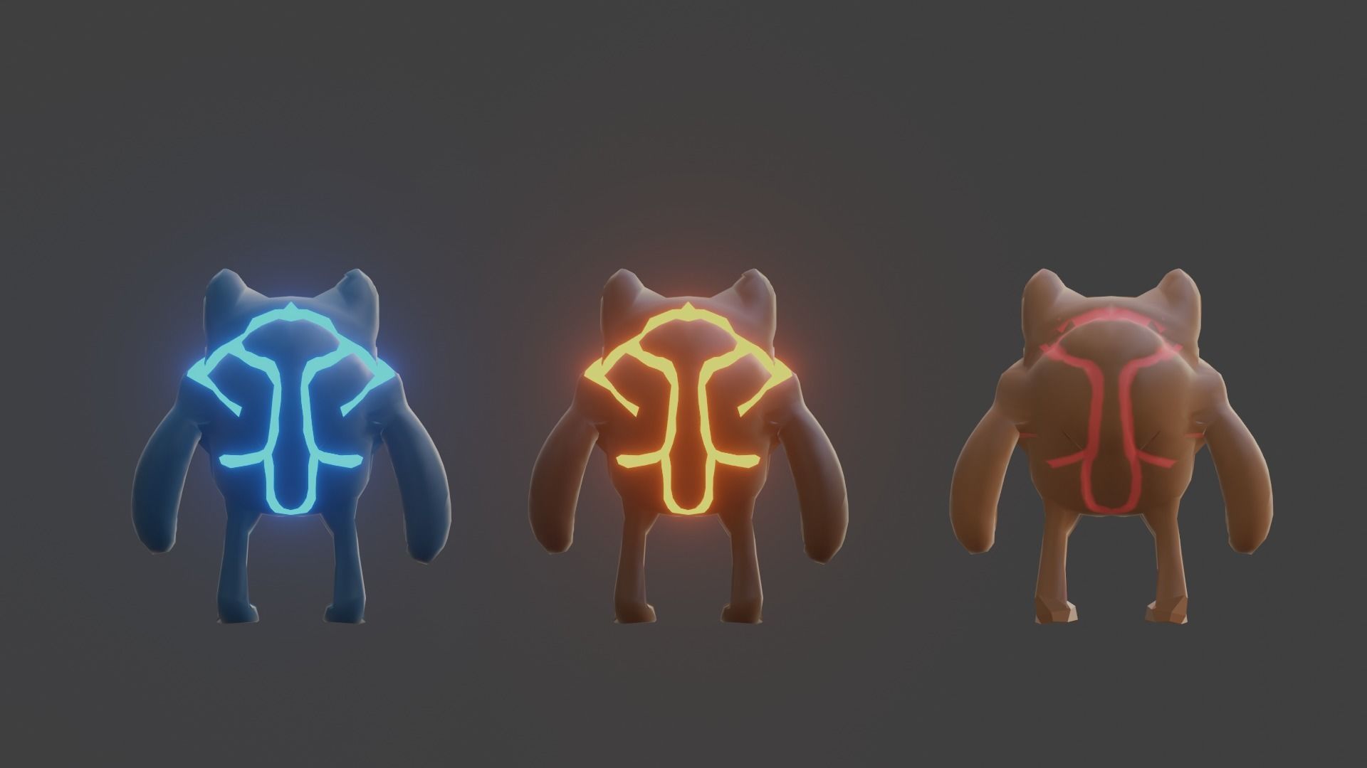 Elemental Monster Low-poly 3D model_3
