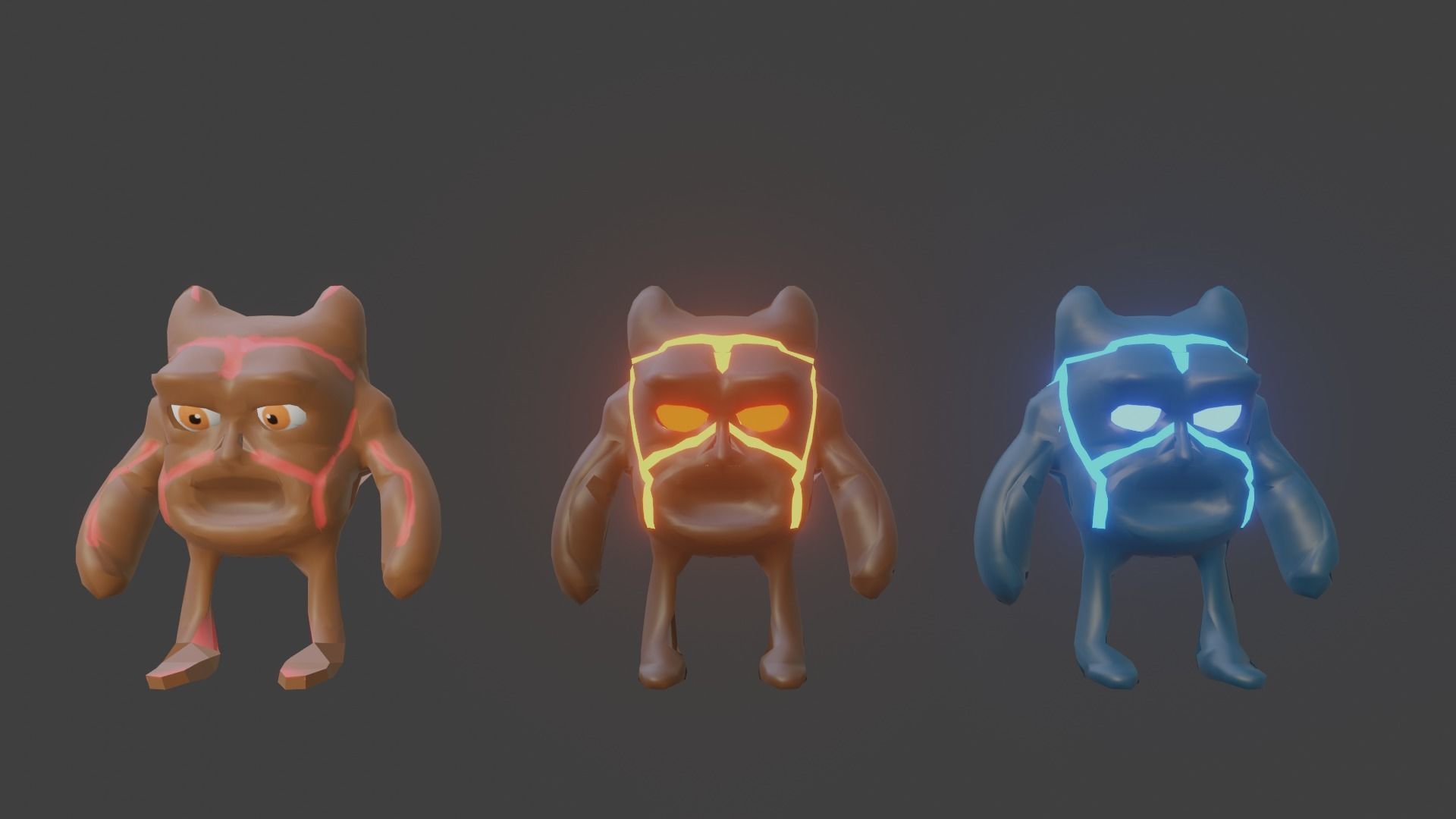 Elemental Monster Low-poly 3D model_1