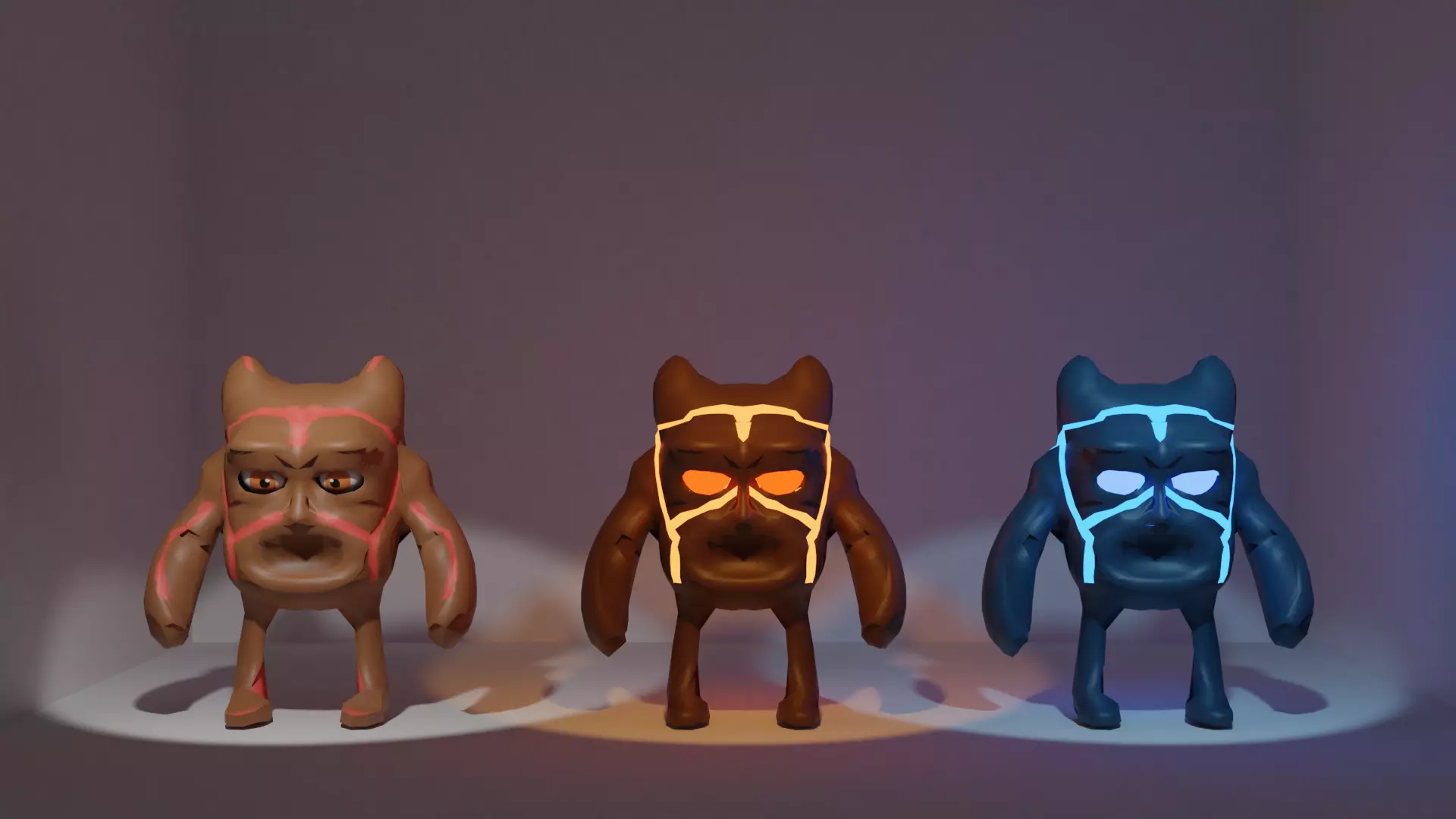 Elemental Monster Low-poly 3D model_0