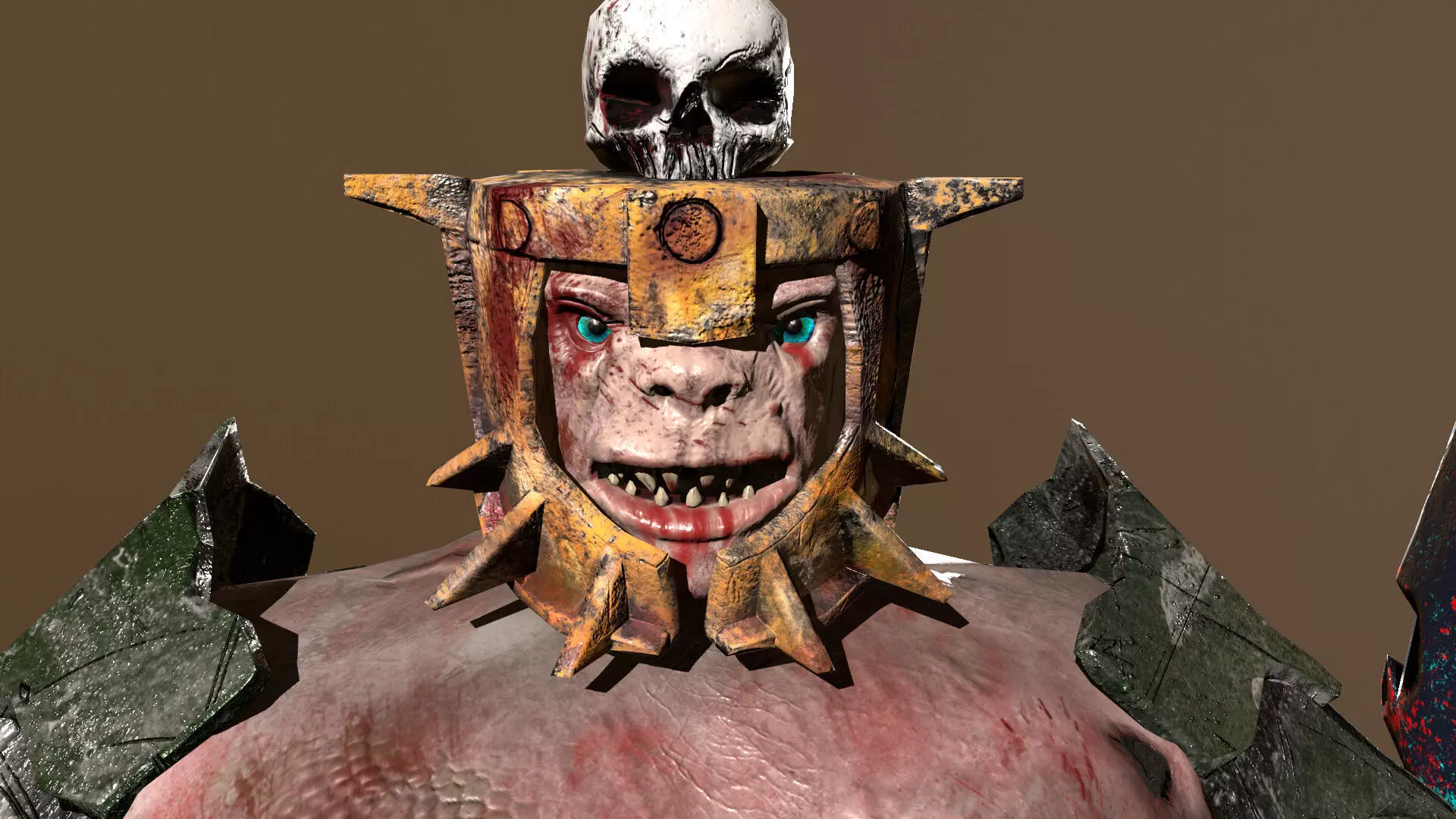 Monstro warrior Low-poly 3D model