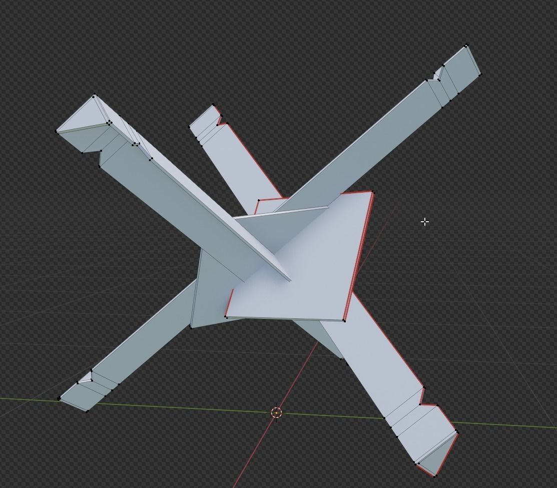 Czech Hedgehog Barricade Low-poly 3D model_9