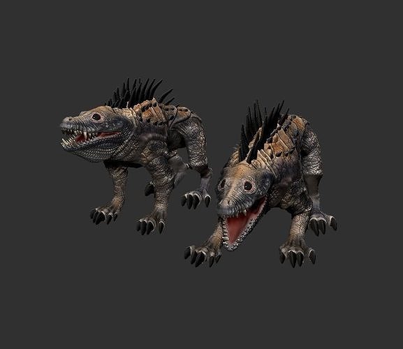 Massiff creature with spikes 3D print model