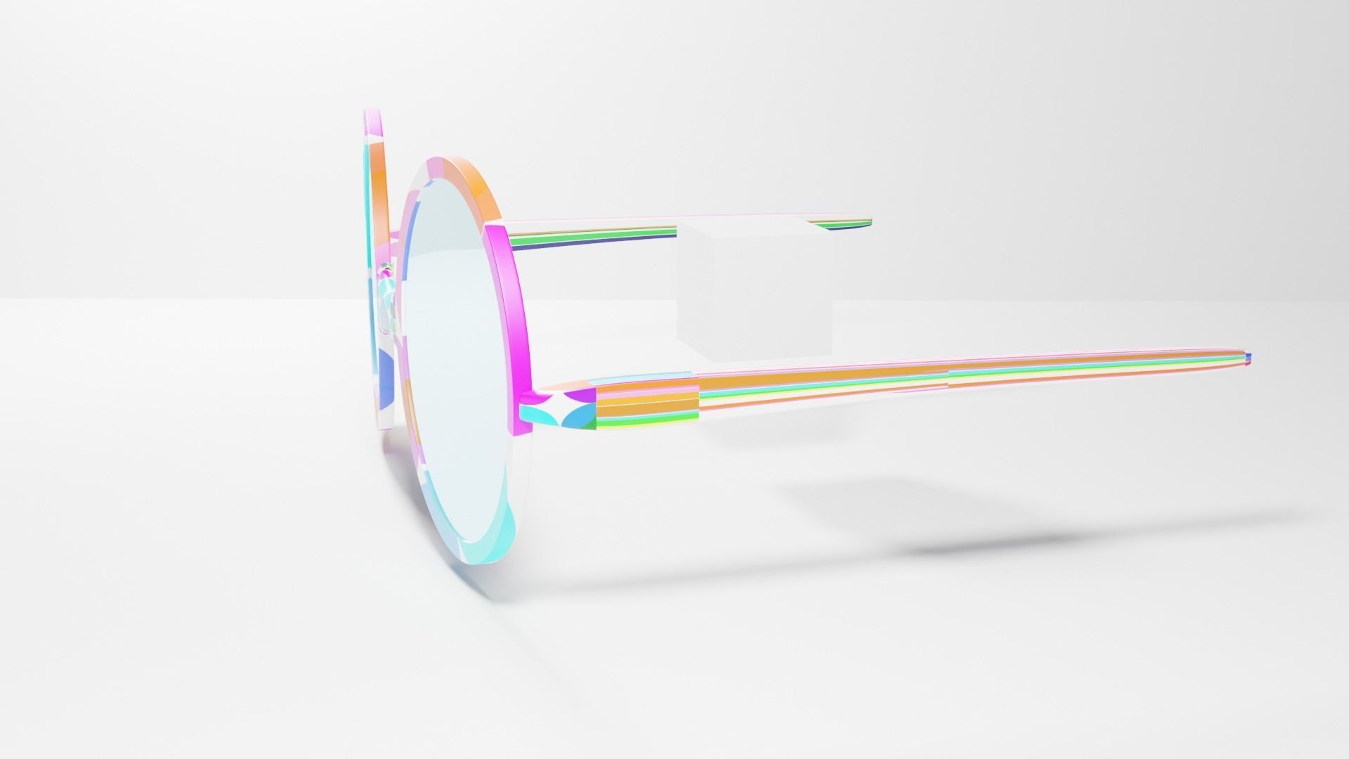 Eyeglasses pair of colorful sunglasses 3D model_5