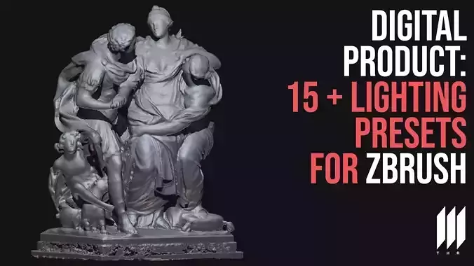 Digital Product - 15 -Lighting Presets For Zbrush 3D model