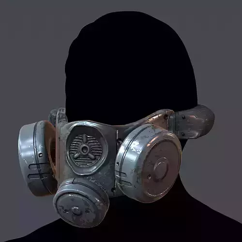 Gas mask helmet 3d model scifi Low-poly Low-poly 3D model Gas mask helmet 3d model scifi Low-poly Low-poly 3D model